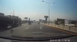 Fast and furious style car race on Thai motorway