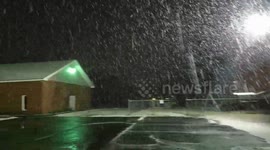 Slick Roads in Havelock, North Carolina Due to Snow 3-5-19