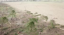 Drone footage shows horrific Alabama tornado destruction that left 23 dead