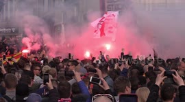 Ajax fans create incredible party atmosphere ahead of shock victory over Real Madrid