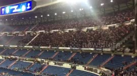 Jubilant Ajax players and ultras celebrate their dramatic win over Madrid together