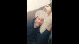 Husband sound asleep and wife wants to have some fun