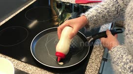 Making a pug face shaped Pancake