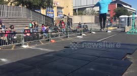 World record consecutive flips on a slackline