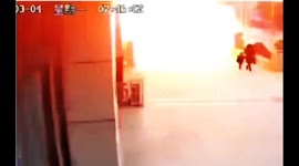 Chinese shop explodes after possible gas leak, injuring 10
