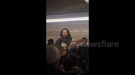 Hozier surprises commuters with impromptu gig in NYC subway
