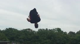 biggest slackline tricks over water