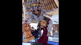 Terrifying Balinese monster statue