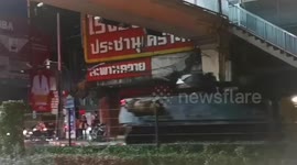 Military tanks seen in Bangkok as political tensions increase ahead of elections