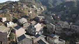Eerie drone footage of “ghost village” on island off eastern China