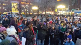 NYC: Demonstrators gather in Union Square for International Women's Day