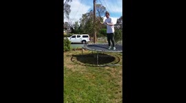 Failed frontflip Loud broken ankle