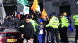 Protest outside High Commission of India in London turns violent