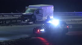 Police charge driver of patient transfer vehicle after highway collision