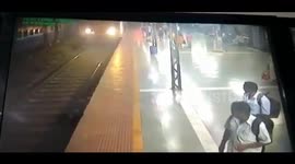 Woman hit by train, escapes with just minor injuries