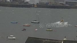 Man rescued from River Tamar in UK after boat capsized