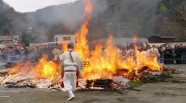 These fire-walking Buddhist monks in Japan certainly won't to be getting cold feet