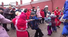 People celebrate Maslenitsa in St Petersburg