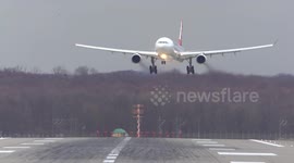 Storm Eberhard: Airbus A330 can’t land due to powerful gusts of wind