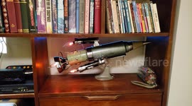 Homemade Rocket Sculpture with Household Items from the 1960's