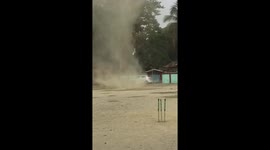 Locals left baffled after witnessing a mini tornado in West Bengal India