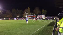 Funny football goal celebration