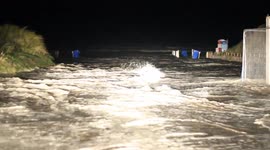 Storm Surge Number 2 Impacting Beach Road - Storm Gareth