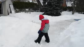 Children & My Dog Take me out in a Snow Ball Fight