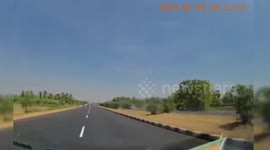 Man escapes death as car rams minivan on motorway in southern India
