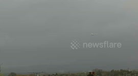 Storm Gareth causing strong crosswind at Manchester Airport