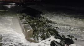 Storm Gareth hits play park in Portstewart Northern Ireland