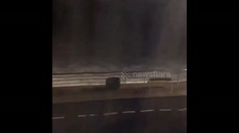 Huge wave crashes against defence seawall as Storm Gareth hits Portstewart in Northern Ireland
