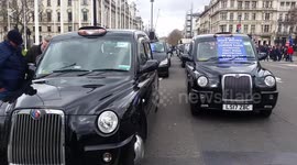 Cab drivers strike in central London causing mass traffic disruption