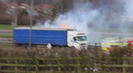 m1 lorry fire 13th march 2019