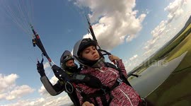 first time on a paraglide? vomit alert!