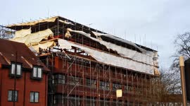 Storm Gareth: Safety sheeting ripped from Aylesbury building