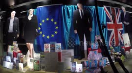 UK bookshop decks out windows in Brexit themed decorations
