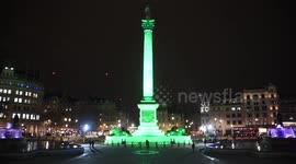 Trafalgar Square Gets Ready For St Patrick's Day
