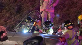 Fire Crews Extricate Patient From Rollover