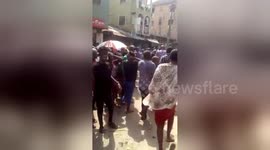 Newsflare Edit - School children being pulled from the building collapse in Lagos