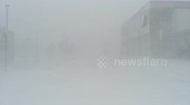 White out caused by bomb cyclone in Colorado