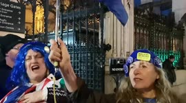 Protesters chant