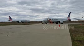 Grounded Boeing 737-800 at Tulsa International Airport