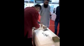 Master Chinese Calligraphy in Expo Center Lahore