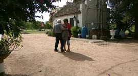 Pareja bailando, en El día de la Vendimia