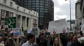 Newsflare Edit - Young Climate Change Protesters Chant During The Climate Strike In London