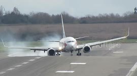 Planes arriving at Birmingham Airport struggles to land due to Storm Gareth