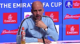 Pep Guardiola reacts to drawing Tottenham in quarter-finals
