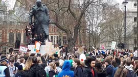 Climate change activists rave at Youth Strike 4 Climate London