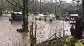Flooding hits area around Saddleworth near Manchester, north England